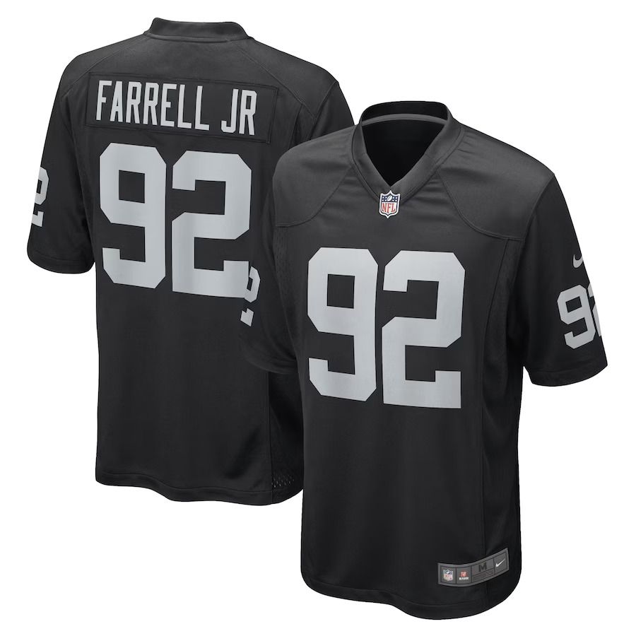 Men Las Vegas Raiders #92 Neil Farrell Jr. Nike Black Game Player NFL Jersey->women nfl jersey->Women Jersey